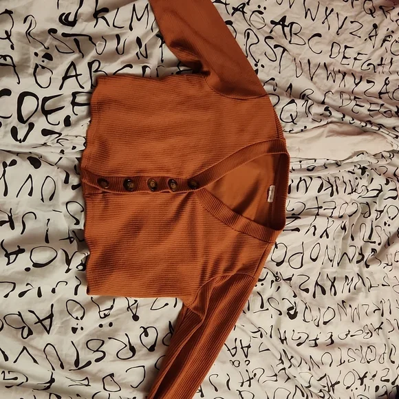 Copper Cropped Cardigan - Picture 2 of 3